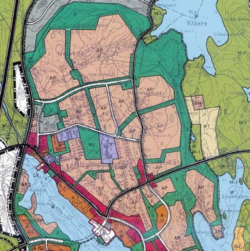 0942 RISTIINA ESE KOULUKESKUS ASEMAKAAVAN MUUTOS Mikkelin kaupunki Kirkonkylä-Pellosniemi osayleiskaavassa (1991) suunnittelualue on Teollisuus aluetta (T). Yleiskaavaa ollaan uudistamassa.