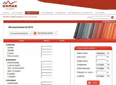 suunnattua tarjouslaskuriamme. Laskurilla voit laskea tarjouksen minuuteissa ja lähettää sen suoraan asiakkaalle tai tallentaa koneelle. Laskurin löydät osoitteesta: http://www.ormax.