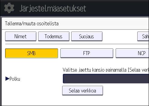 Paina [Todennus] ja paina sitten [ Seur.]. 10. Paina "Kansiotodennus"-kentän oikealla puolella olevaa painiketta [Muut todennustiedot].