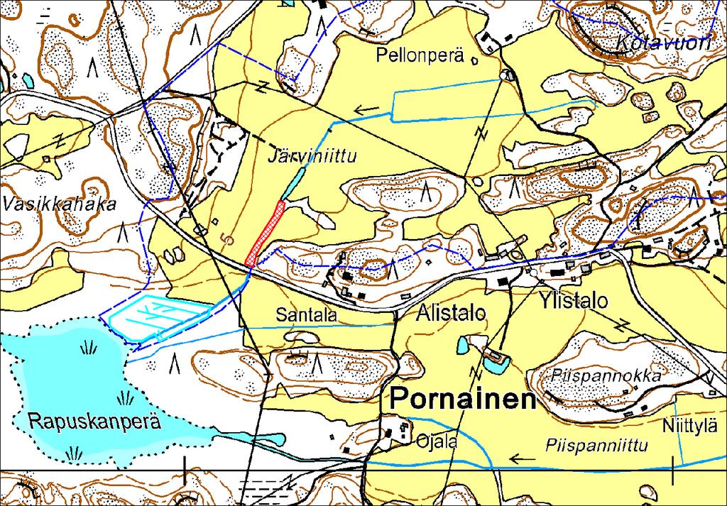 3.4 Järviniittunoja 3.4.1 Kohdekuvaus Järviniitunoja sijaitsee Pornaisten alueella, ja laskee vetensä Nuikonlahden Rapuskanperän poihjoisosaan.