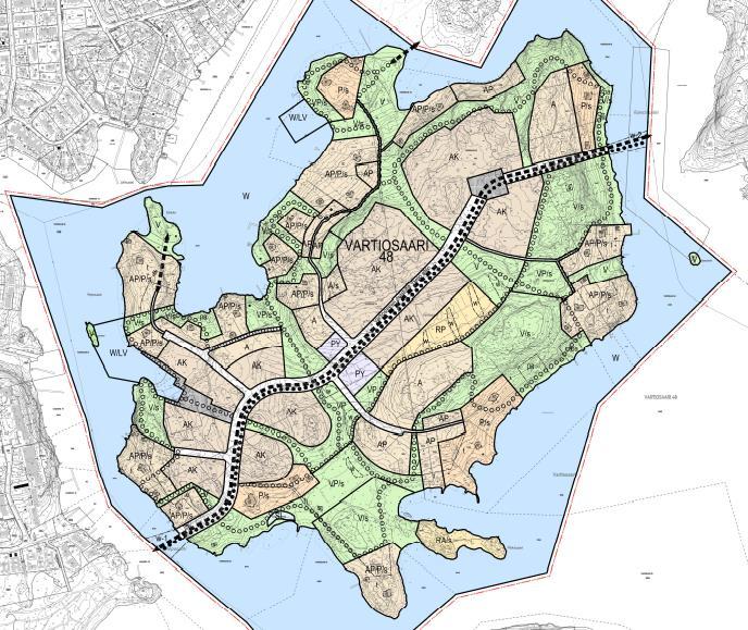 4) Vartiosaaren osayleiskavassa ksl edellyttänyt viherkerroinmenetelmän noudattamista - Kaupunkisuunnittelulautakunta edellyttänyt