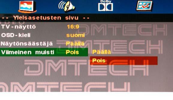 DVD-käyttö DVD-käyttö Ääniasetukset Kaiutinasetukset Painamalla Ääniasetusten sivulla painiketta