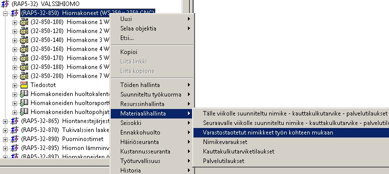 Miettunen Tanja Opinnäytetyö 46 Kuva 14. Polku varatotaotettujen nimikkeiden löytämieen kuti-järjetelmätä Kuva 15.