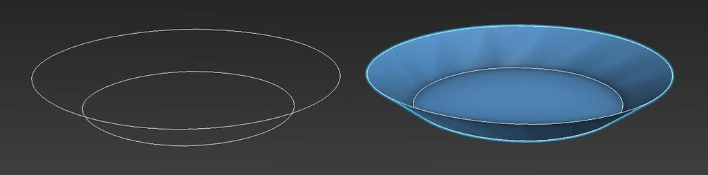 Vasemmalla kaksi curve-ympyrää, oikealla niistä muodostettu lautanen (Korhonen 2016) Skulptaus, englanniksi sculpting tai digital sculpting, on mallinnusprosessi, jossa 3D-mallia voi