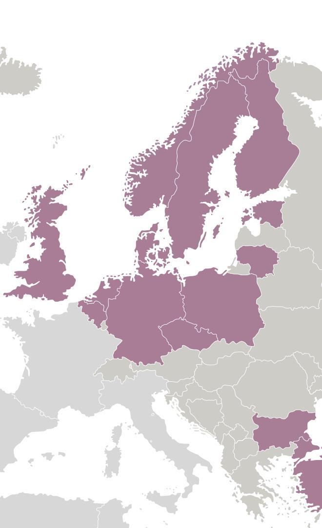 Vahva paikallinen toimija, Euroopan laajuinen osaamisverkosto Markkinajohtaja Ruotsissa, Suomessa, Alankomaissa, Tanskassa,