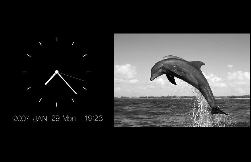 Kellonäyttötila Näyttää kuvat niiden kuvauspäiväyksellä ja - ajalla Vihje Jos haluat suorittaa tämän toiminnon kuvakehyksestä paina ENTER -painiketta yhden kuvan näyttötilasta.