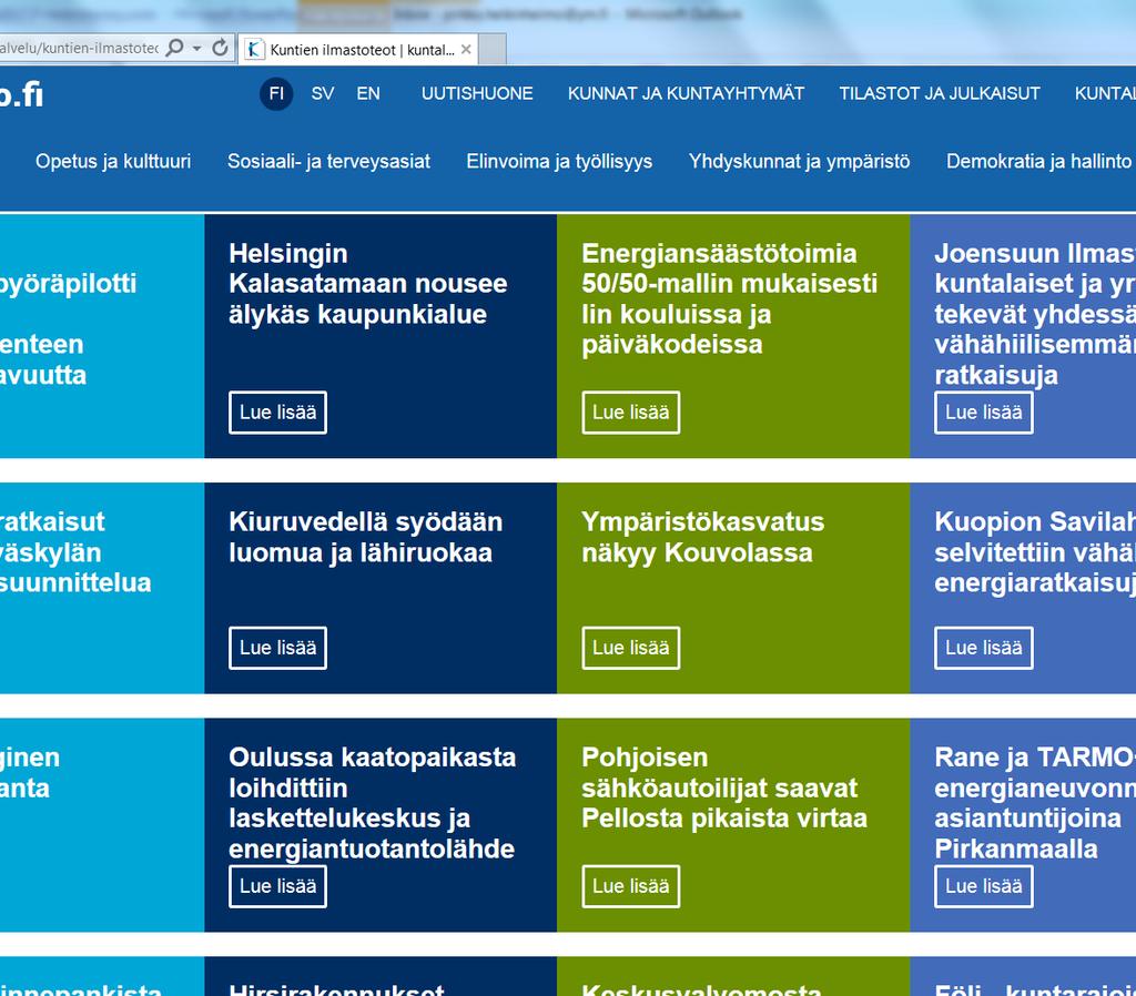 Kysymyksiä kunnille: Miten päästöt kehittyvät?