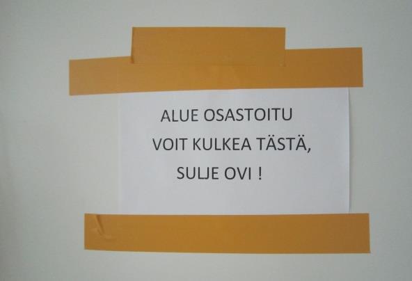 rakennustyömaan ulkopuolisiin tiloihin.