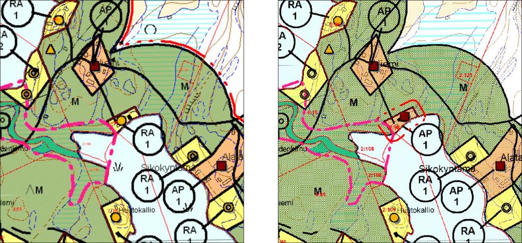 FCG SUUNNITTELU JA TEKNIIKKA OY Kaavaselostus 7 (25) 2.6 Muutosalue 6 Alue sijaitsee Sääksjärven rannalla Onkiniemen kylässä noin 23 km:n etäisyydellä Sysmän keskustasta.