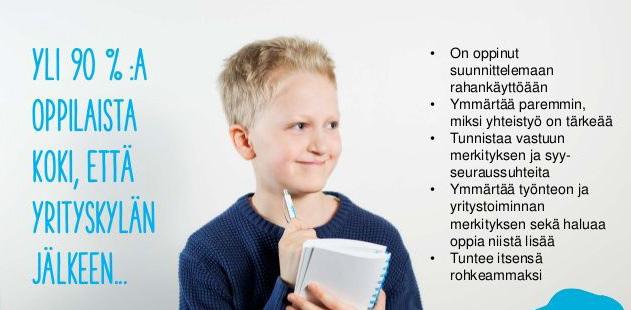 KOULUTOIMI YRITYSKYLÄ OPPIMISYMPÄRISTÖ Sievin kuudesluokkalaiset kävivät jälleen huhtikuulla Oulun Toppilassa Yrityskyläoppimisympäristön toimintapäivässä.