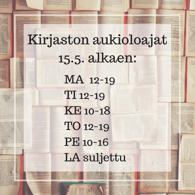 Kirjastoauto liikennöi vielä 2.6. asti, jonka jälkeen auto jää kesätauolle.