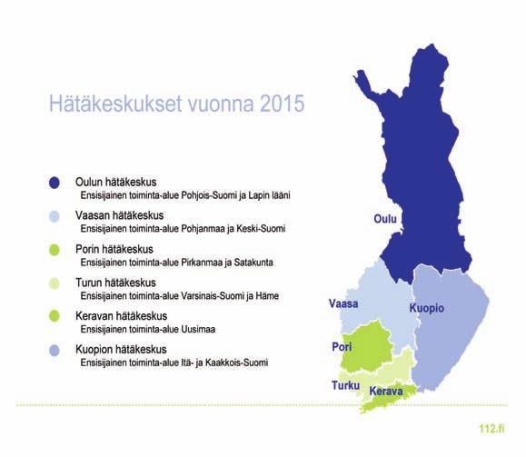 tietojen perusteella hätäkeskuspäivystäjä välittää tehtävän tarkoituksenmukaisille auttamaan lähteville yksiköille. Hätäkeskusuudistuksen taustalla on sisäasiainministeriön 15.