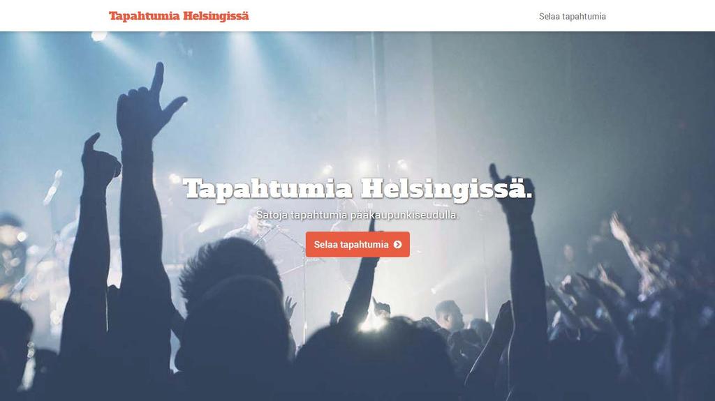 22 Tapahtumia Helsingissä -web-sovellus käsittää AngularJS:llä toteutetun käyttöliittymän lisäksi MongoDB-tietokannan, Node.js-web-palvelimen sekä ExpressJS:llä toteutetun ohjelmointirajapinnan.