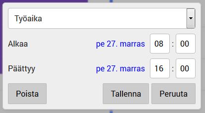 Avautuvassa ikkunassa voit joko vaihtaa merkinnän tyyppiä (merkitty