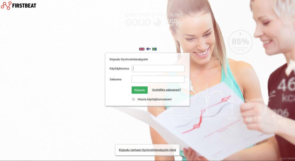 4 2. Käytön aloittaminen 2.1 Kirjautuminen hyvinvointianalyysiin Hyvinvointianalyysiin pääset kirjautumaan osoitteessa www.hyvinvointianalyysi.fi.