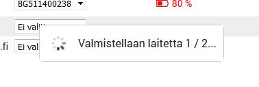 Kun olet valinnut kelle haluat kytkemäsi laitteet valmistella, voit valmistella laitteet joko yksitellen klikkaamalla Valmistele haluamasi rivin kohdalla, tai kaikille