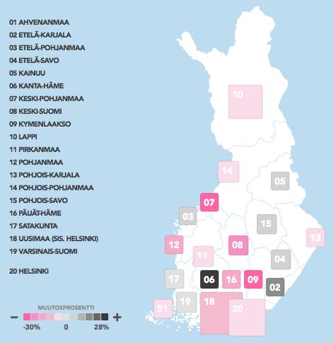 Markkina-alueilla Saksa on top 2 tai top 3 Lappi top maat: RU, UK, DE: DE 136 000 yöpymistä Saksalaisten yöpymisistä 48%