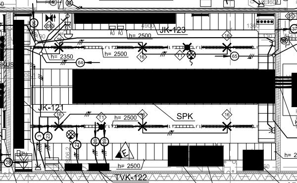 21 Kuva 5. Perinteinen 2D-suunnitelma pääkeskushuoneesta.