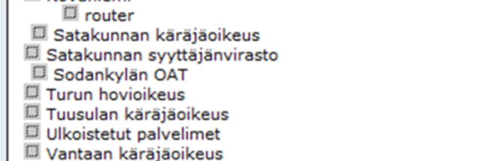 ainoastaan työssä käytetty BaseN-hostedintegrointi.