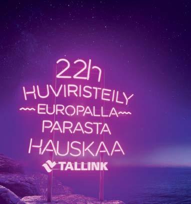 Ehkäise huvinpuutostila Lähde 22 h -huviristeilylle uudistetulla Europalla MATKAETU SEL RY:N JÄSENILLE 22 h -huviristeily Tallinnaan 28 /hytti Etuhinta voimassa su ke 31.5. asti sekä 13.8. 22.12.