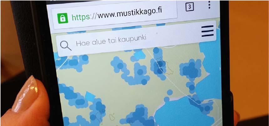 mustikkapaikat kartalle Retkikartta.