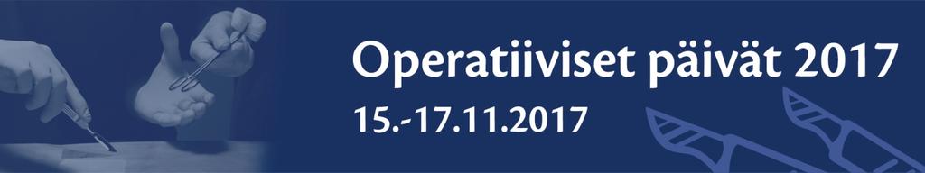 Suomen Anestesiologiyhdistyksen ohjelma ja yhteiskokouksen ohjelma Näyttely on avoinna ke 15.11. klo 9-17, to 16.11 klo 9-18 ja pe 17.11 klo 9-14 Keskiviikko 15.11. YHTEISKOKOUS /SKY Hallisali 5A 15.