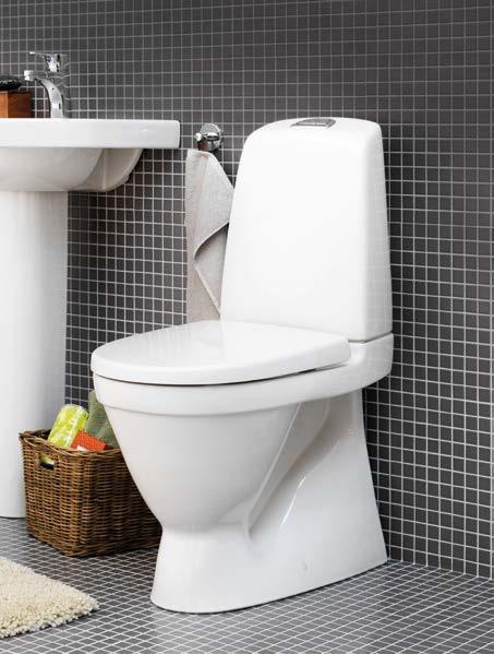 Kylpyhuone ja hanat Istuu kotiisi! UUTUUS! Gustavsberg Nautic 1500 HF Hygienic Flush WC-ISTUIN Avoin huuhtelukaulus* helpottaa puhdistusta.