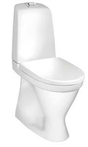 Gustavsberg Nautic 1546 HF Hygienic Flush WC-ISTUIN Avoin huuhtelukaulus* helpottaa puhdistusta. S-lukko, duohuuhtelu, piiloviemäri, korkea istuin, S-lukko.
