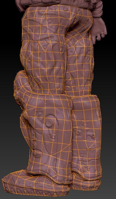 21 Asetin työn alussa tavoitteekseni pysyä alle 15000 kolmiossa, joka oli suositun Gears of War -nimisen pelin päähahmon low poly -mallin polycount.