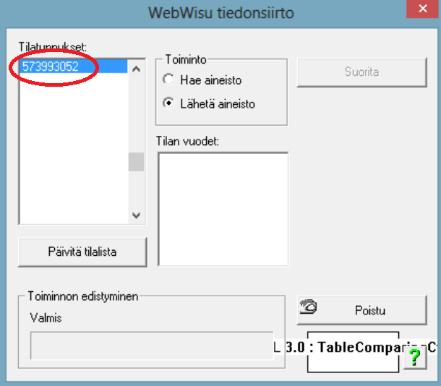 Avataan pc-wisu, ja valitaan Tila valikosta kohta