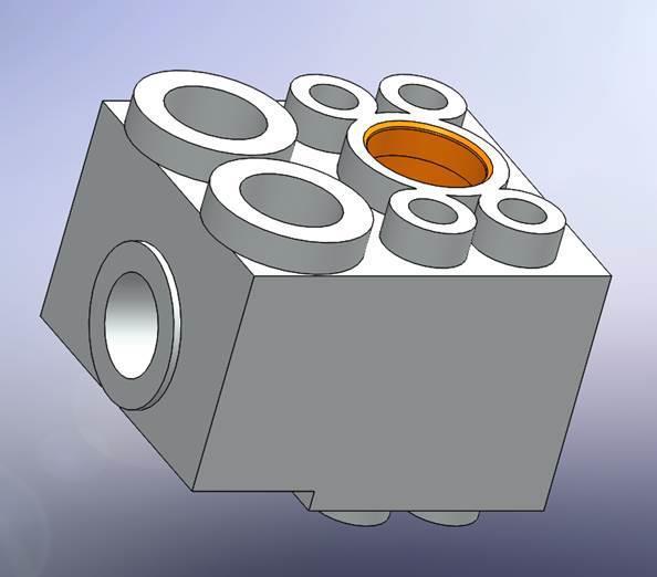 22 Initial Design of Nurmi Cylinders Oy Traditional Valve Straight and circular drillings Auxiliary drillings that need to be plugged afterwards Risk of leakage Initial