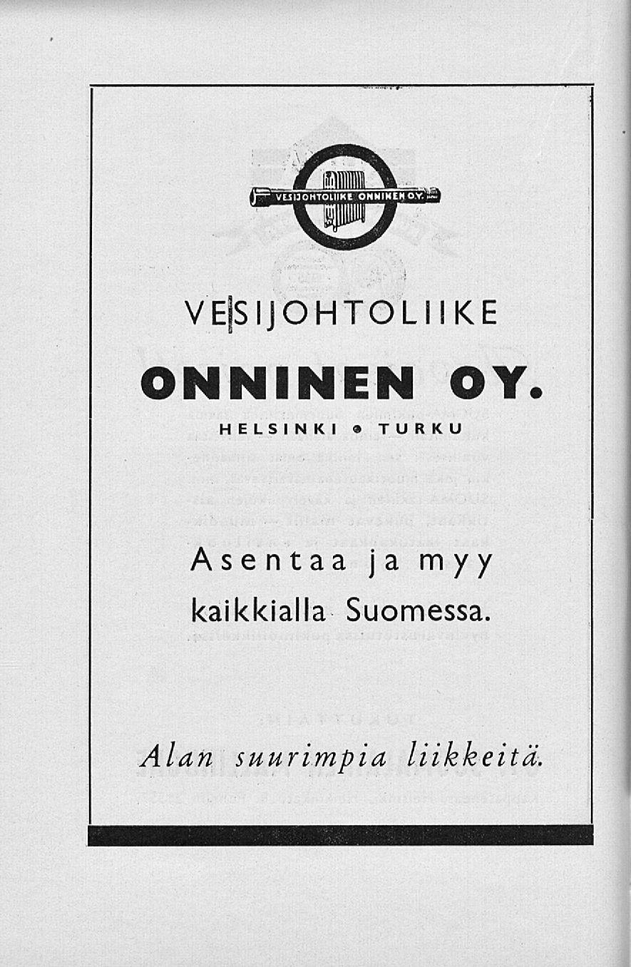 aw Trip^r a VESIJOHTOLIIKE ONNINEN OY.