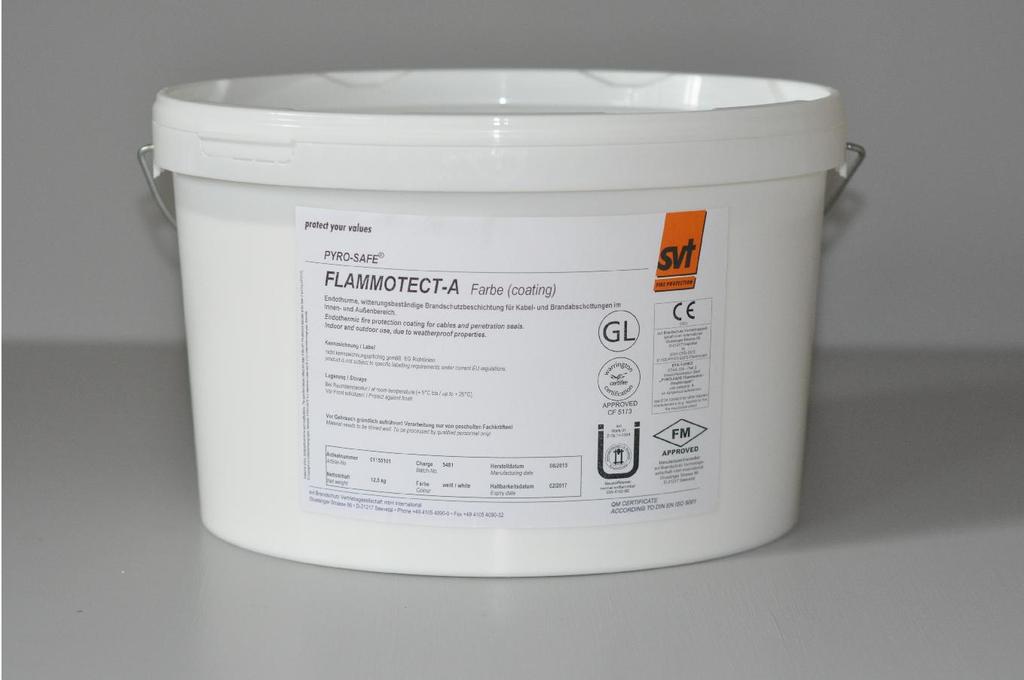 PYRO-SAFE FLAMMOTECT-A COATING KAAPELIT PUTKET SAUMAT PALAMATON, SÄÄNKESTÄVÄ, PALOSUOJAPINNOITE PALOKATKOIHIN JA KAAPELEIDEN PALOSUOJAUKSEEN Yleiskuvaus PYRO-SAFE FLAMMOTECT A Coa ng on monikäy öinen