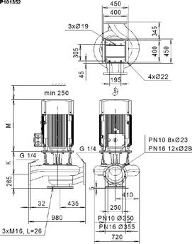 SD-PUMPUT IEC-moottoreilla - L ja AL Käyrästöjen lukeminen ja pumpun valinta AL_-/ SD DN Vakionopeuspumpun valinta Hzpumppukäyrältä (vasemman puoleinen käyrästö). Esim.