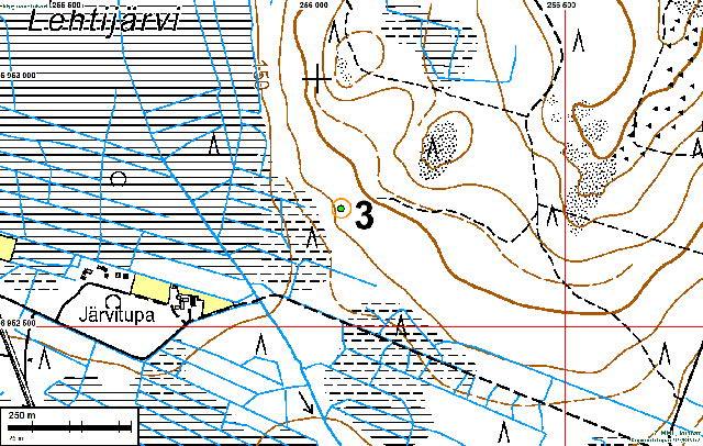 10 Tutkijat: Sijainti: Bilund & Sepänmaa 2013 inventointi Sijaitsee 8,4 km Kurikan kirkosta länsiluoteeseen, Pikku Lehtivuoren lounaisrinteellä, Järvituvan talosta 360 m koilliseen.