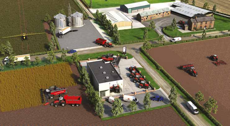 TM AGCO Fuse -teknologia: Yhdistää maatilan ja Massey Ferguson-traktorin 41 MASSEY FERGUSON MF 6700 S-sarjan traktorin yhteydenpito- Kasvinsuojelu Sadonkorjuu Liikkuvuus Viljan kuivaus Myyjät ja