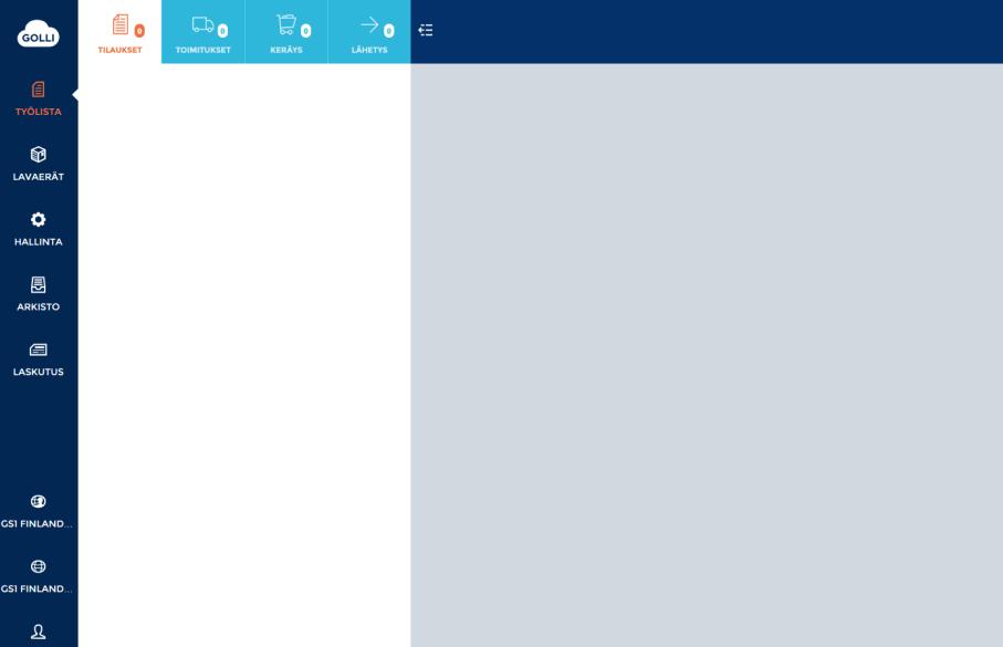 1.2 Gollin selainkäyttöliittymän rakenne ja toiminnot Sisäänkirjautumisen jälkeen avautuu Golli-käyttöliittymän etusivu.