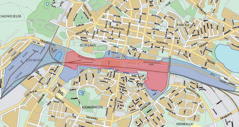 VT 12 valtatiestä keskustan pääkaduksi Asemakaavoituksen liikenneselvitysten tasoiset