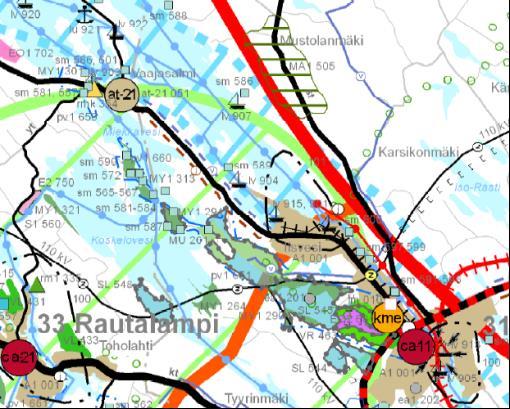 Pohjois-Savon maakuntakaava Vesimatkailun kehittämisalue Virkistys- ja matkailuvyöhyke Muinaismuistokohde Natura-alue Pohjavesialue Venetsian