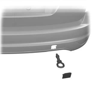 Huom: Vetokoukulla varustetuissa autoissa hinaussilmukkaa ei voi asentaa auton takaosaan. Käyttäkää vetokoukkua auton hinaamiseen.