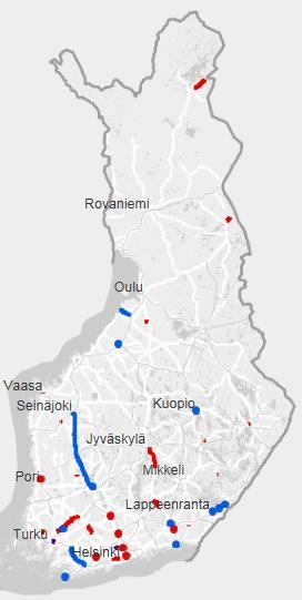 Kehittämishankkeista siirretty lisärahoitus, v.