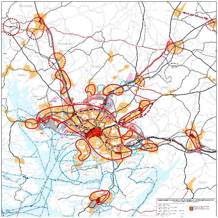 Kehittämisperiaatemerkinnät Kehittämiselle turvattavat alueet - Yhdyskuntarakenteen laajentumisen selvitysalueet Strategisuus ja kehittämisen turvaaminen Maakuntakaavassa osoitetaan tulevaisuuden