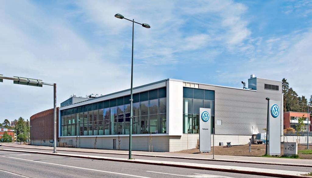 4 Volkswagen Center Espoon uusi autotalo vuonna 2012 [3] Espoossa saatavilla olevat tontit määräsivät rakennuksen muodon. Autotalo tarvitsee paljon tilaa ja parkkipaikkoja.