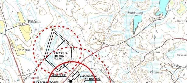 Kylylahden kaivos: Ympäristövaikutusten arviointiselostus 80/128 80 kulkeutumissuunnassa) ei ole asutusta lainkaan.