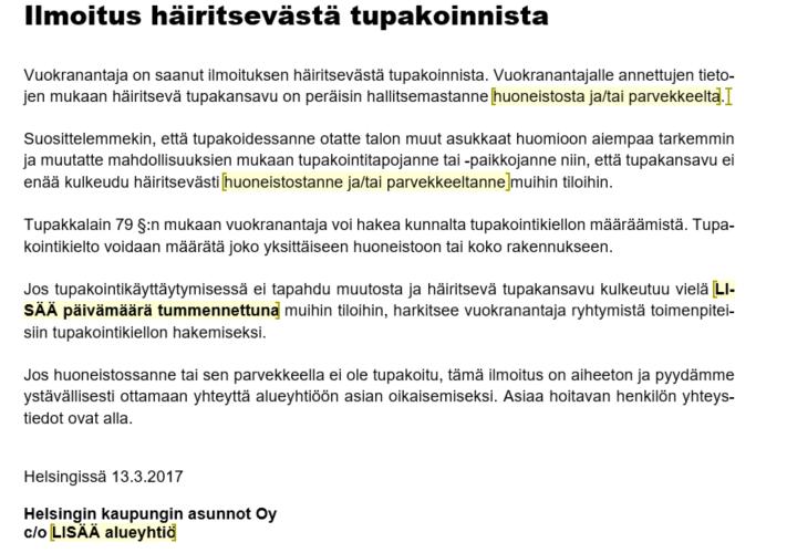YHTEYDENOTTOKIRJE OSA