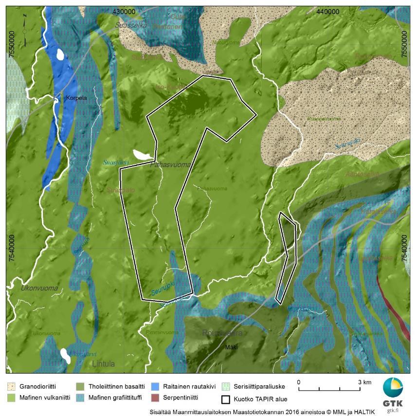 GEOLOGIAN TUTKIMUSKESKUS Kaivosalueiden taustapitoisuus-pilottitutkimus 12 geokemiallisten tutkimusten perusteella on määritelty valtakunnalliset taustapitoisuusprovinssit (Eklund 2008).