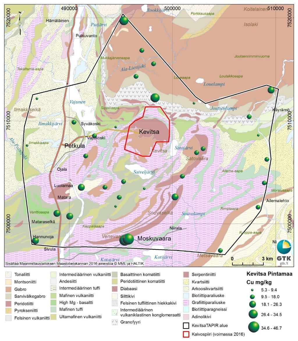 GEOLOGIAN TUTKIMUSKESKUS Kaivosalueiden taustapitoisuus-pilottitutkimus 39 Kuva 26.