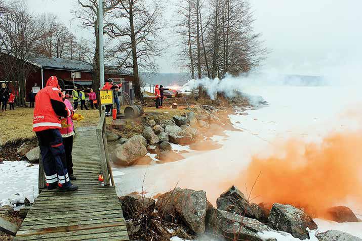 Sää ei oikein suosinut tämänvuotista harjoitusta ja olosuhteet olivat aika kosteat: saimme taivaan täydeltä lunta, räntää ja vettä.