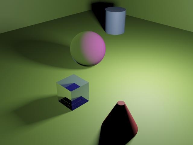 10 Kuva 8: Ray Traced -varjot läpinäkyvissä kappaleissa. 3.2.2 Shadow Map -varjot Shadow Map on renderöintiajallisesti optimaalisin varjotyyppi, mutta se käyttää enemmän keskusmuistia.