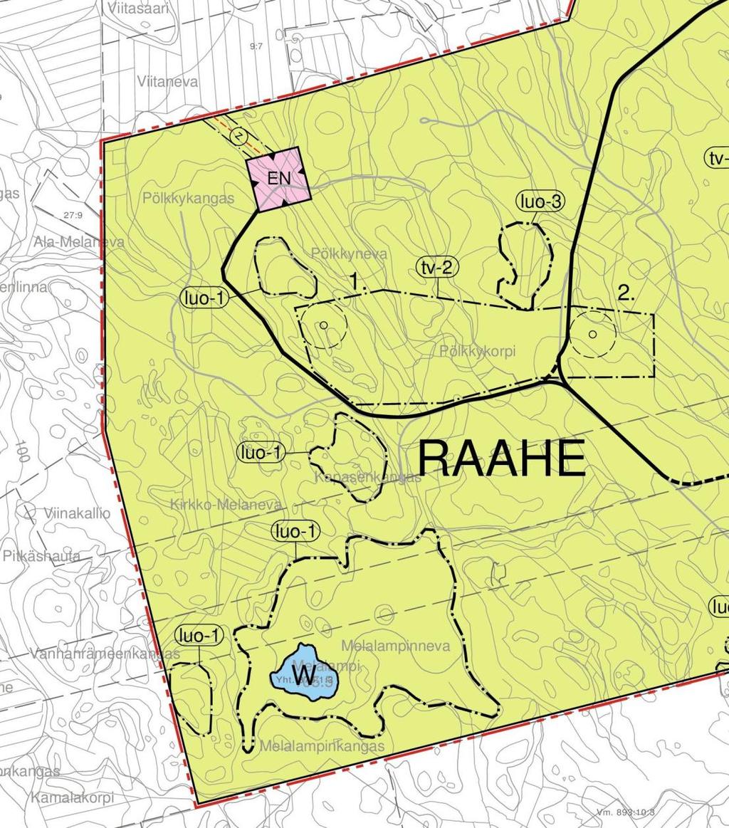 6(10) 8.2. Yleiskaava Suunnitelma-alue sijaitsee Annankankaan tuulivoimapuiston osayleiskaavahankkeen alueella. Raahen kaupunginvaltuusto on hyväksynyt 27.10.2014 123 Annankankaan tuulivoimapuiston osayleiskaavan.